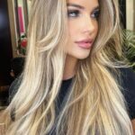 30+ Hair Colour Trends To Try in 2023 : Iced Blonde with Curtain Bangs