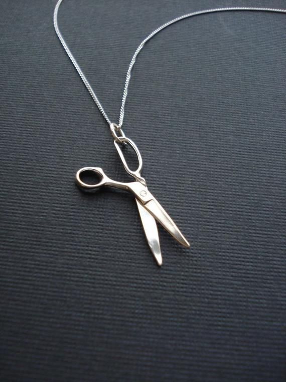 Sterling Silver Scissors Necklace Tailor Necklace Hairdresser Jewelry Hair Stylist Necklace Minimalist Necklace Gift For