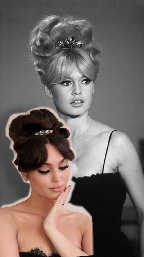 Brigitte Bardot 1960s updo tutorial