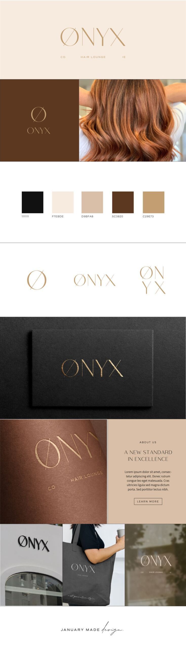 Onyx Hairdressing Logo and Branding